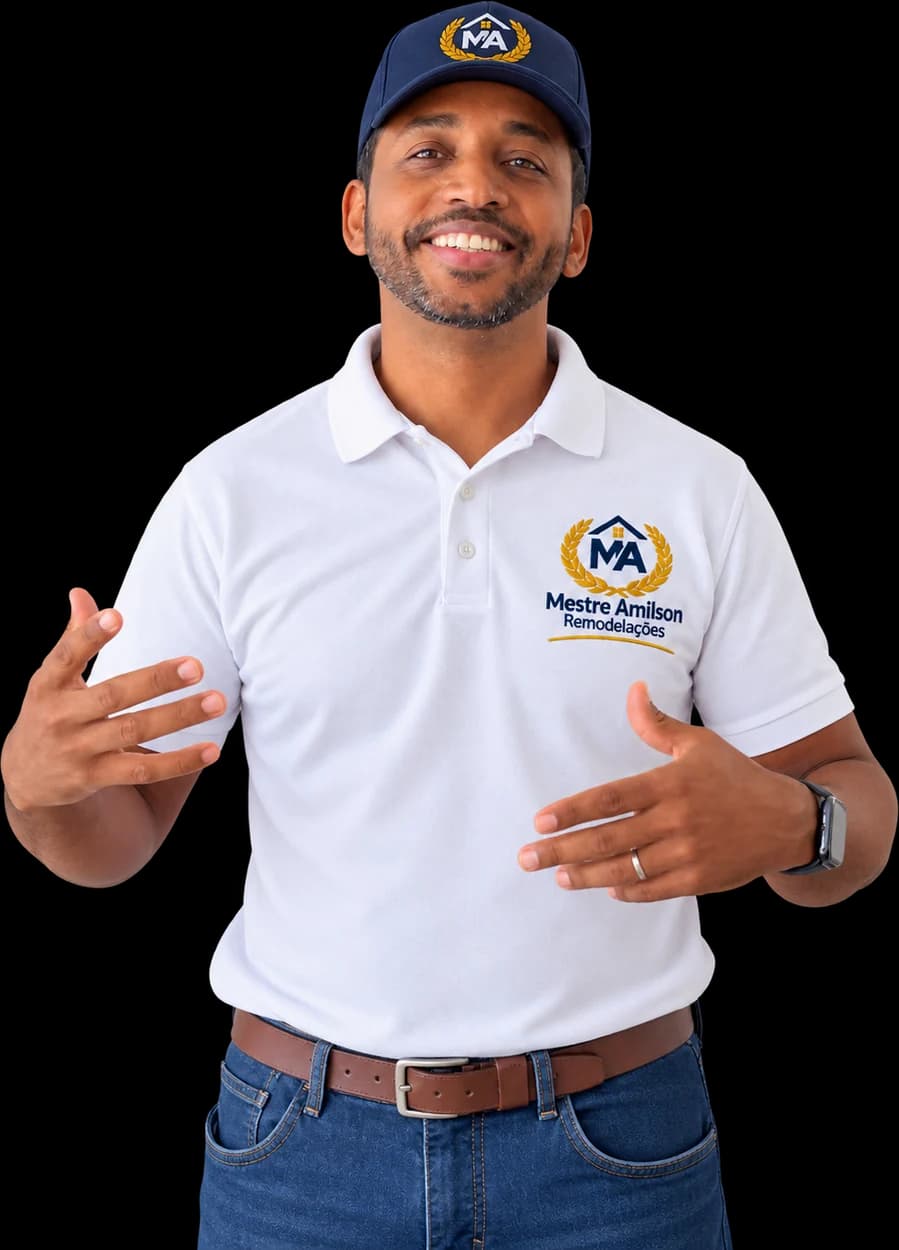 Mestre Amilson a explicar com as mãos